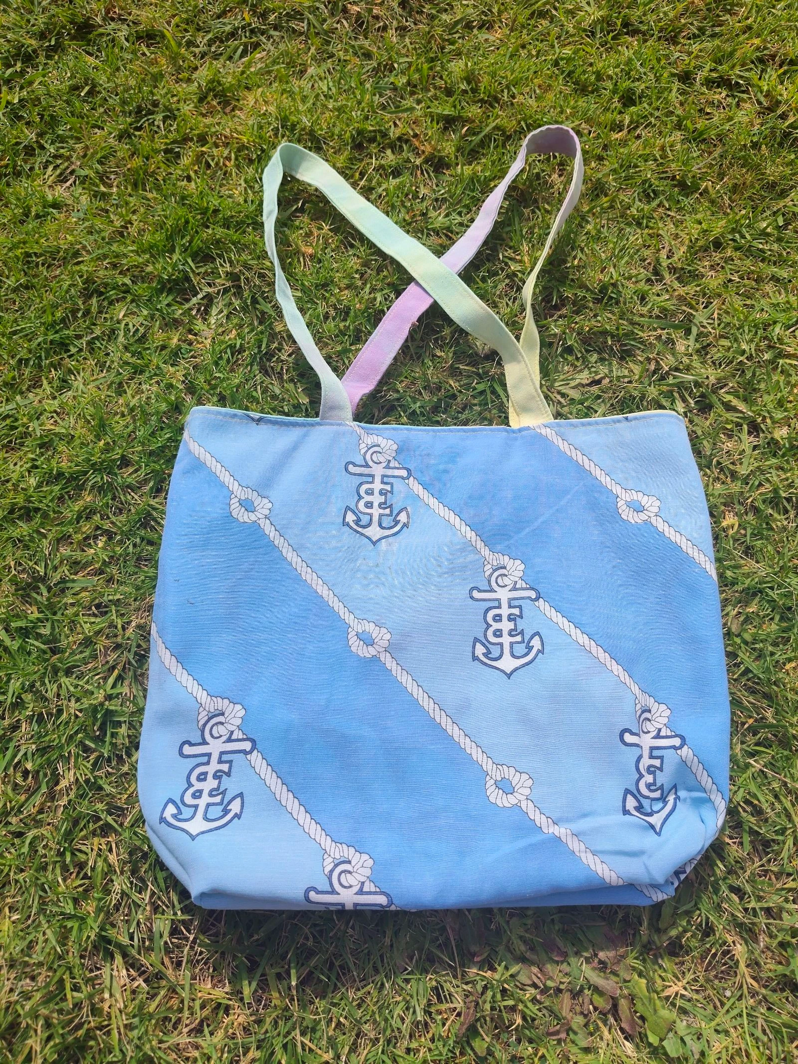 Maskucadas-Tote bag canvas meerkleurig zwarte hagedissen met lange handvatten omkeerbaar maritiem tie-dye – photo 8